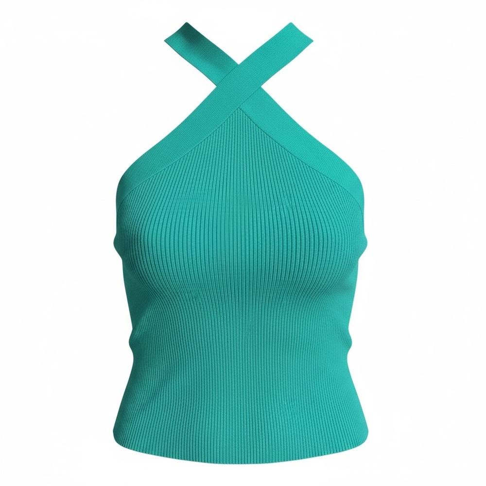 Women's Teal Halter Top